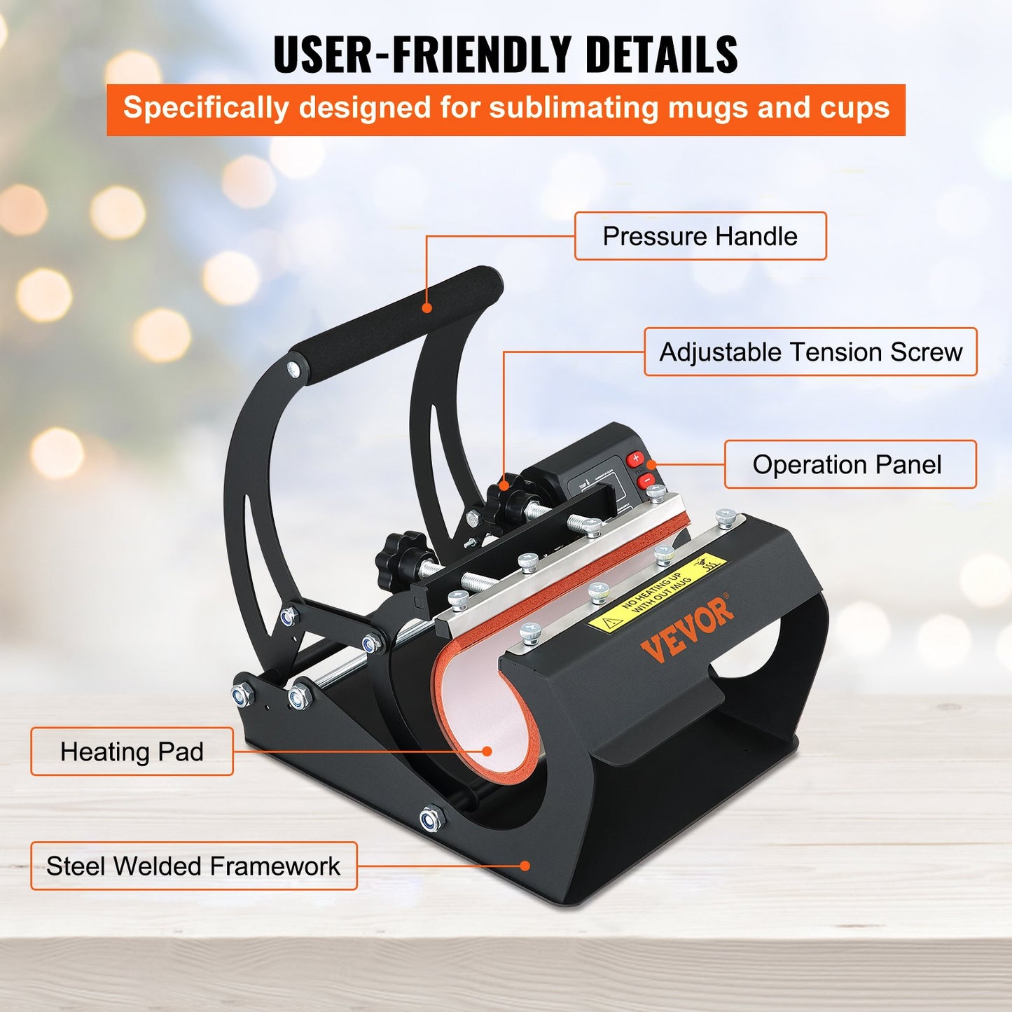 Prensa Térmica para Canecas VEVOR 11oz e 20oz com LCD