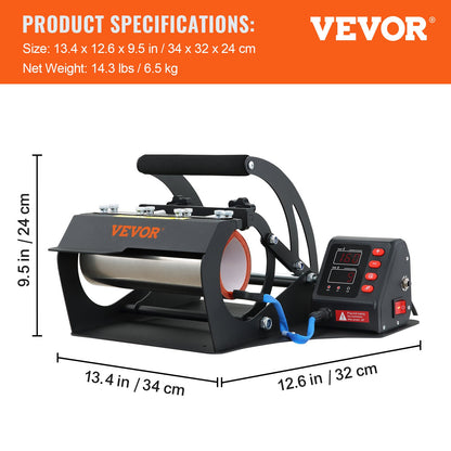 Prensa Térmica para Canecas VEVOR 11oz e 20oz com LCD