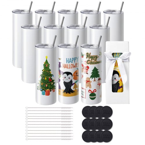 Pack 12 Copos Sublimação 591.5 ml Aço Inoxidável