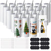 Pack 24 Copos Sublimação 591.5ml Aço Inox com Acessórios
