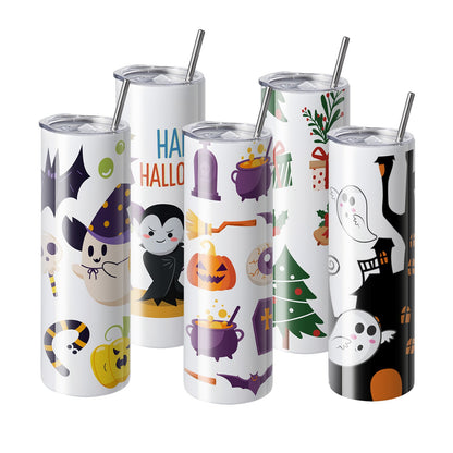 Pack 8 Copos Sublimação 30oz Aço Inoxidável com Acessórios