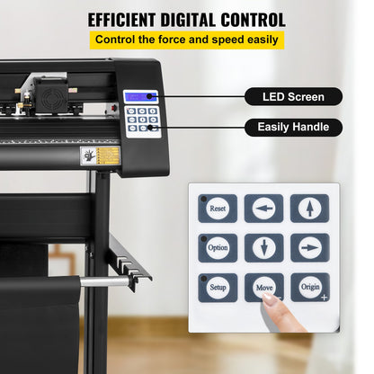 Plotter de Vinil VEVOR 1350mm com Ecrã LED e Olho Óptico