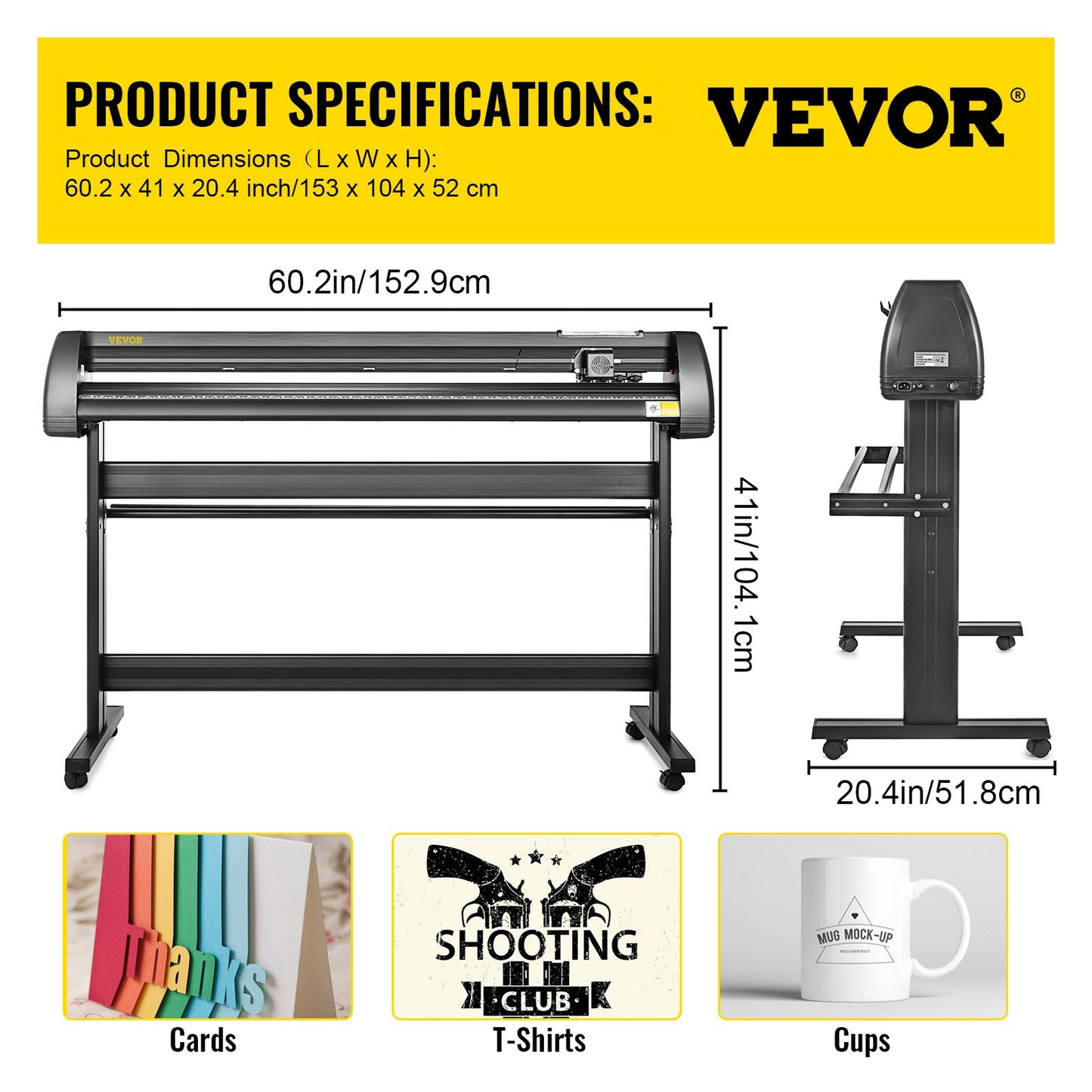 Plotter de Recorte VEVOR 1350mm com Software Signmaster