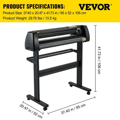 Cortadora de Vinil VEVOR 28'' com Software e Suprimentos