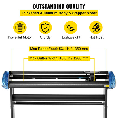 Cortadora de Vinil VEVOR 1350 mm com Suporte Ajustável