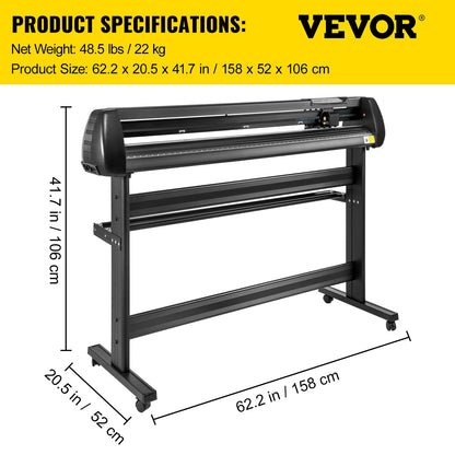 Cortadora de Vinil VEVOR 1350 mm com Suporte Ajustável