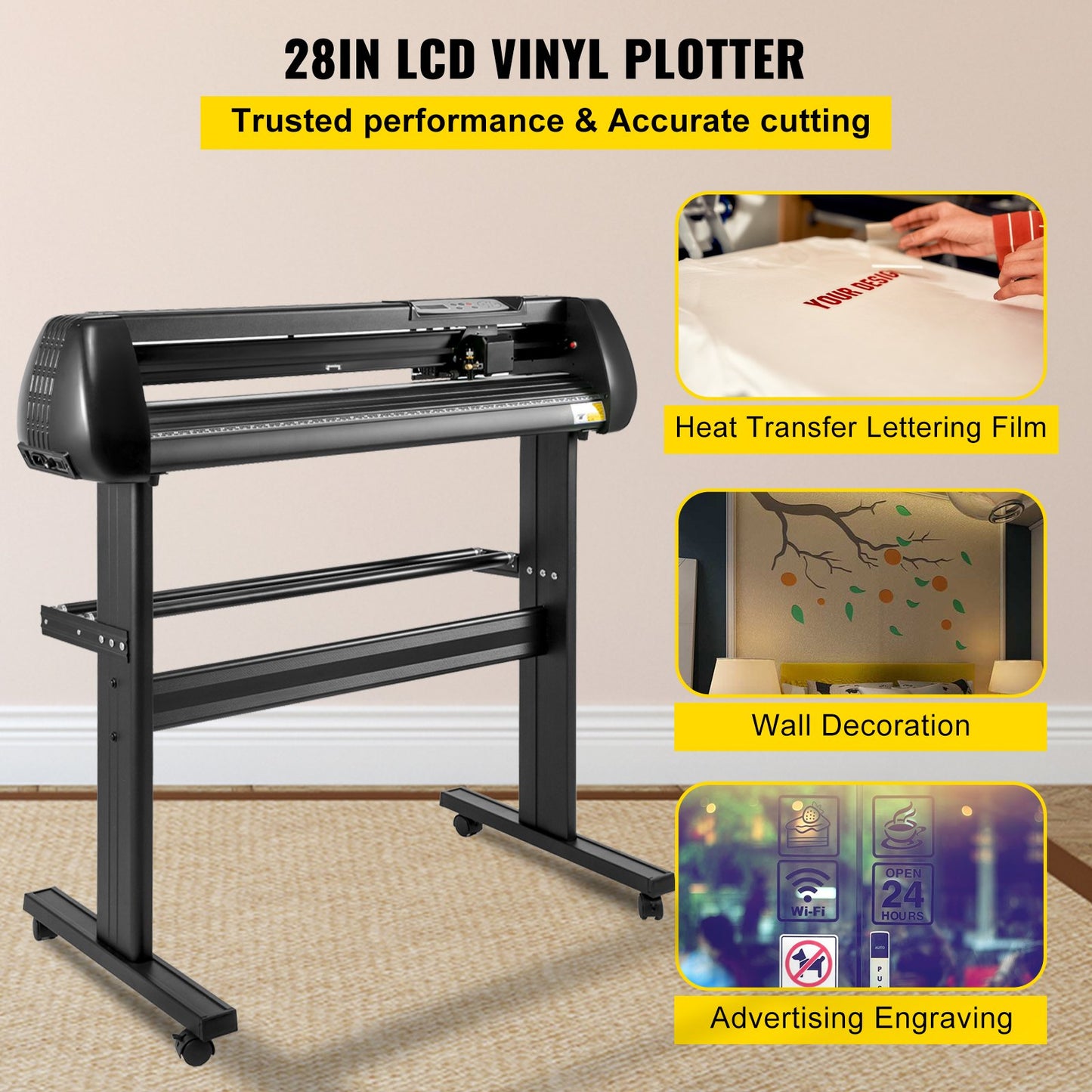 Cortadora de Vinil VEVOR 28" com Suporte Ajustável