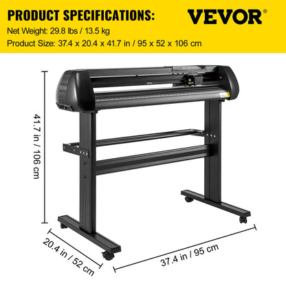Cortadora de Vinil VEVOR 28" com Suporte Ajustável