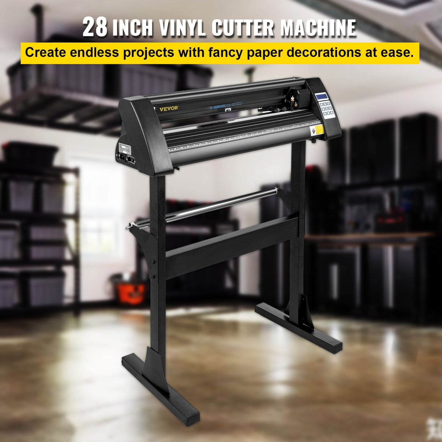 Cortadora de Vinil VEVOR 720mm com Suporte Robusto
