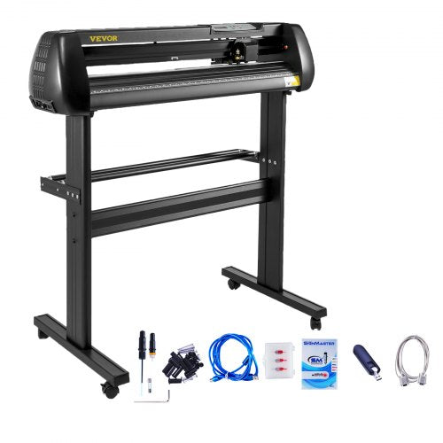 Cortadora de Vinil VEVOR 34" com Ecrã LCD e 3 Lâminas