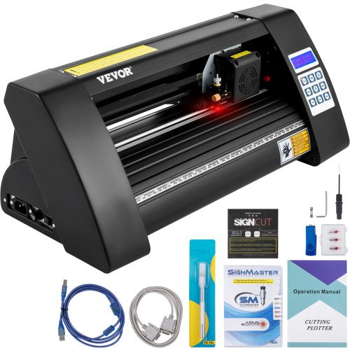 Plotter de Vinil VEVOR 375mm com Ecrã LED e Olho Óptico