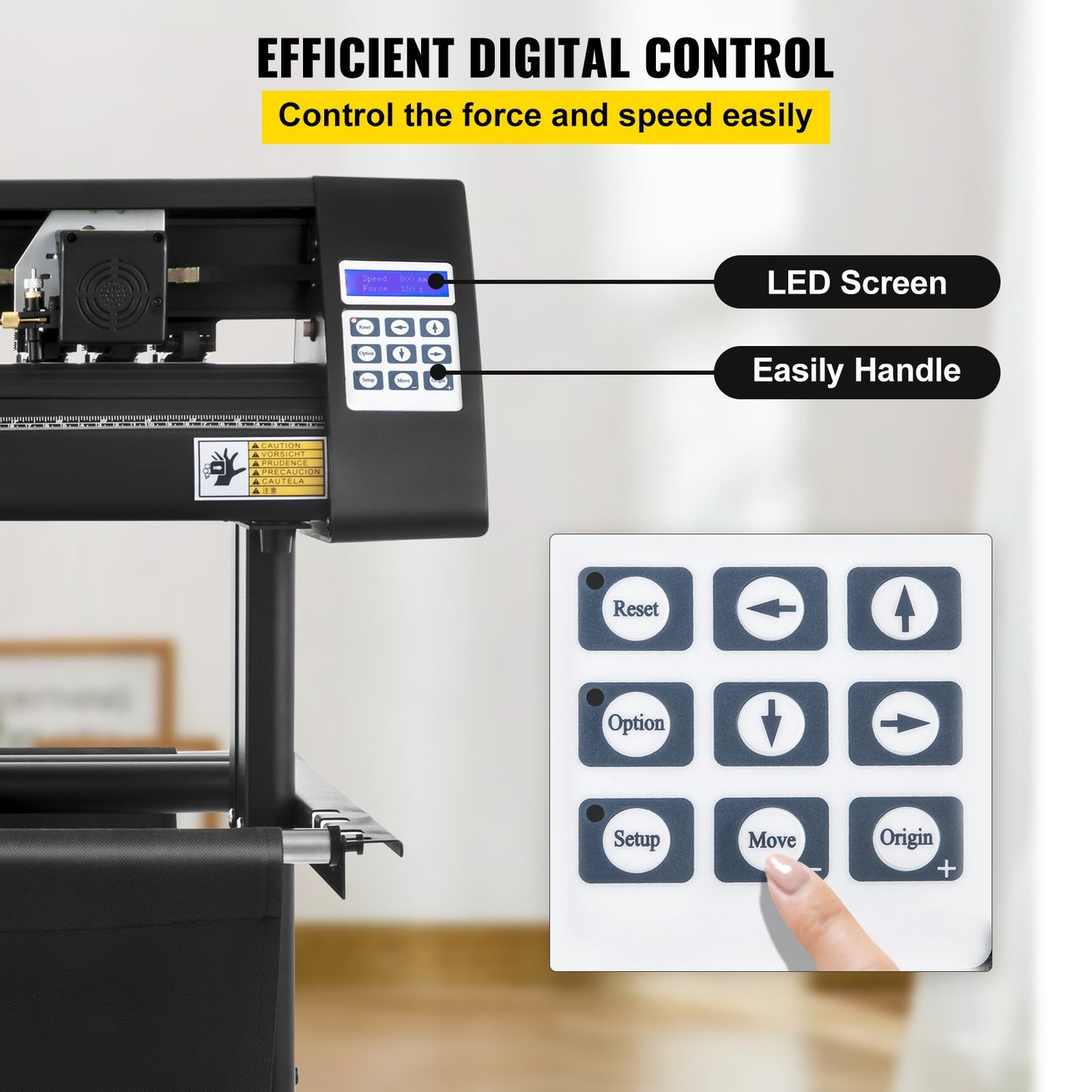 Cortadora de Vinil VEVOR 720mm com Ecrã LED e Olho Óptico