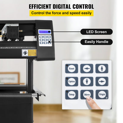 Cortadora de Vinil VEVOR 720mm com Ecrã LED e Olho Óptico