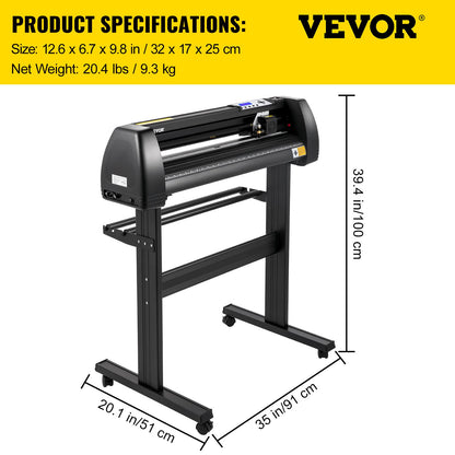 Cortadora Vinil VEVOR 28" com Software Incluído