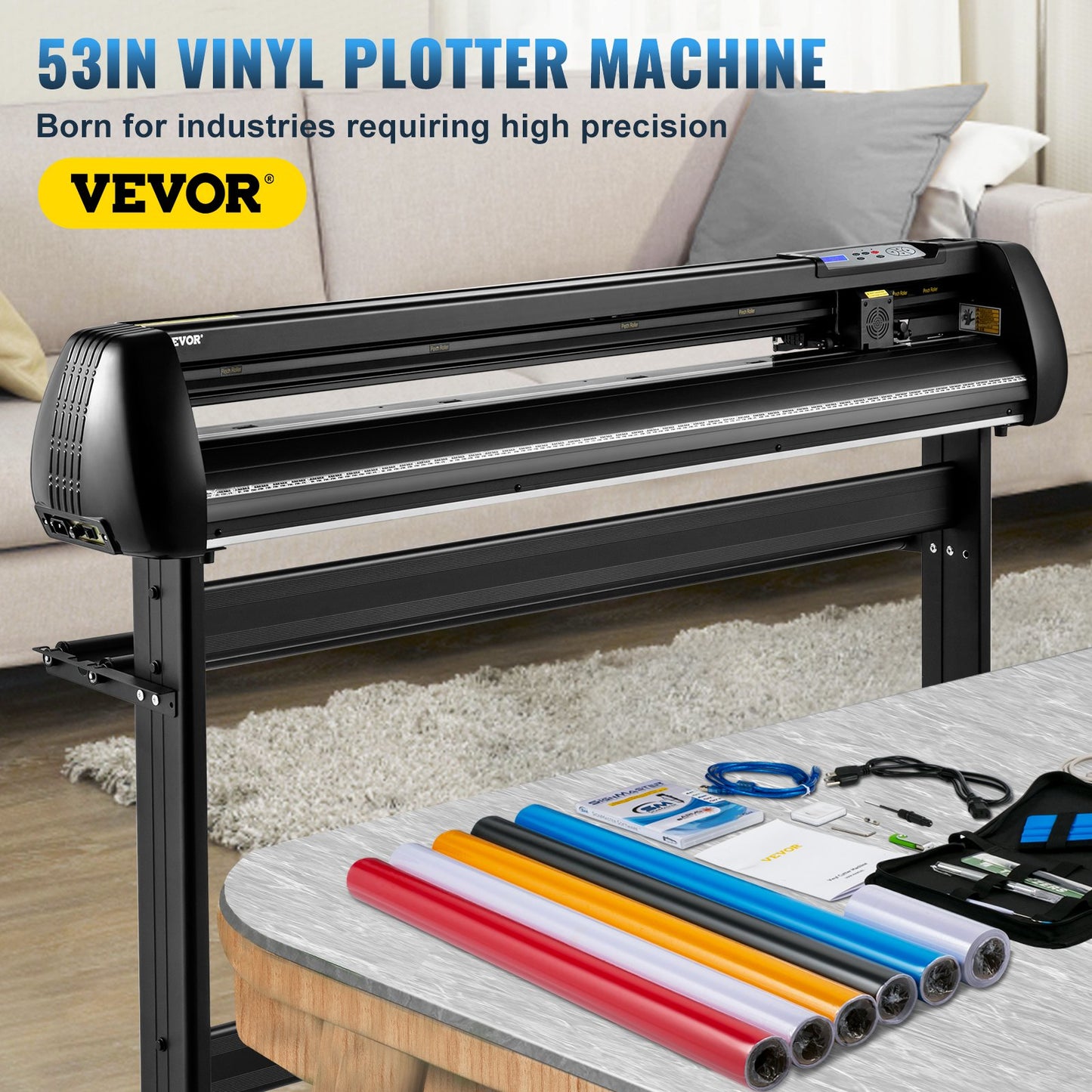 Plotter de Corte VEVOR 1350mm Alta Precisão e Velocidade Ajustável