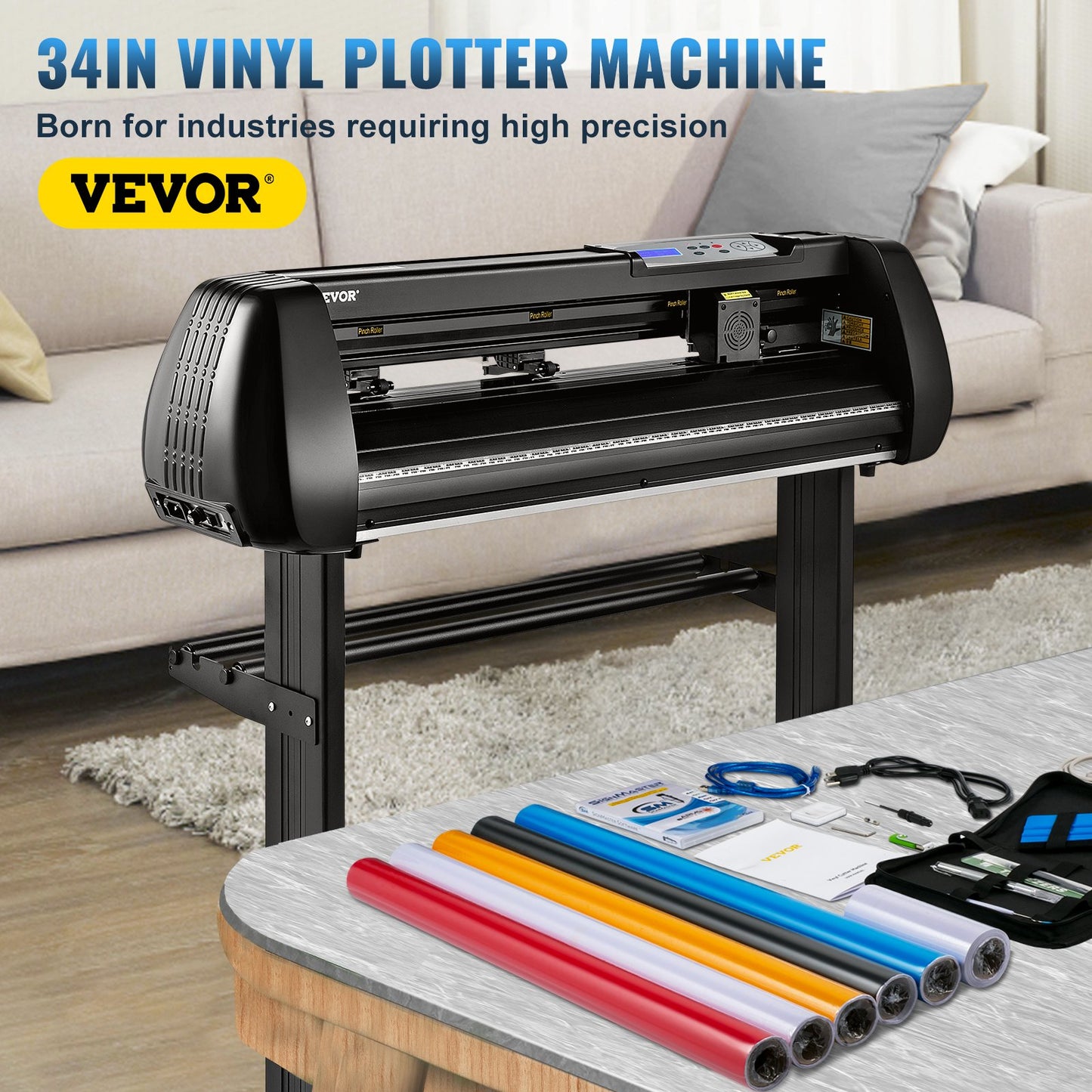 Cortadora de Vinil VEVOR 34'' com Bluetooth e Alta Precisão