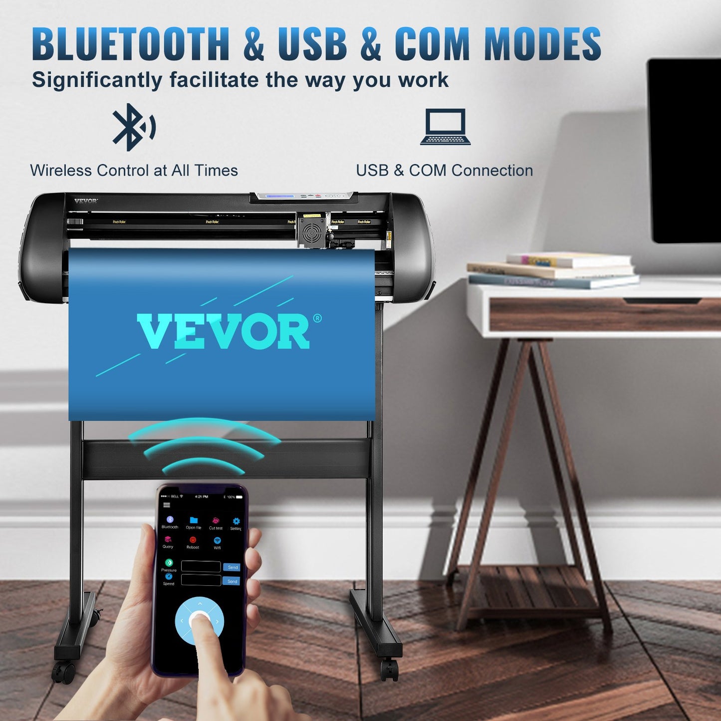 Cortadora de Vinil VEVOR 34'' com Bluetooth e Alta Precisão