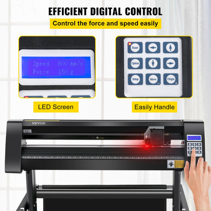 Plotter de Vinil VEVOR 720mm com Ecrã LED e Olho Óptico