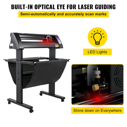 Plotter de Vinil VEVOR 720mm com Ecrã LED e Olho Óptico