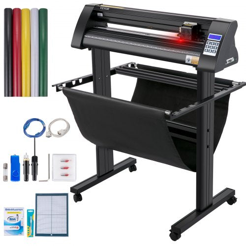 Plotter de Vinil VEVOR 870mm com Tela LED e Olho Óptico