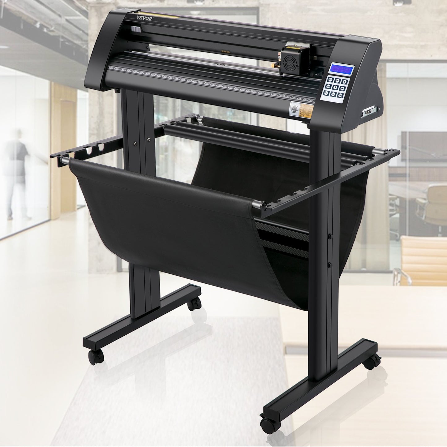 Plotter de Vinil VEVOR 870mm com Tela LED e Olho Óptico