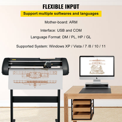 Cortadora de Vinil VEVOR 28'' Ajustável com Software SignMaster