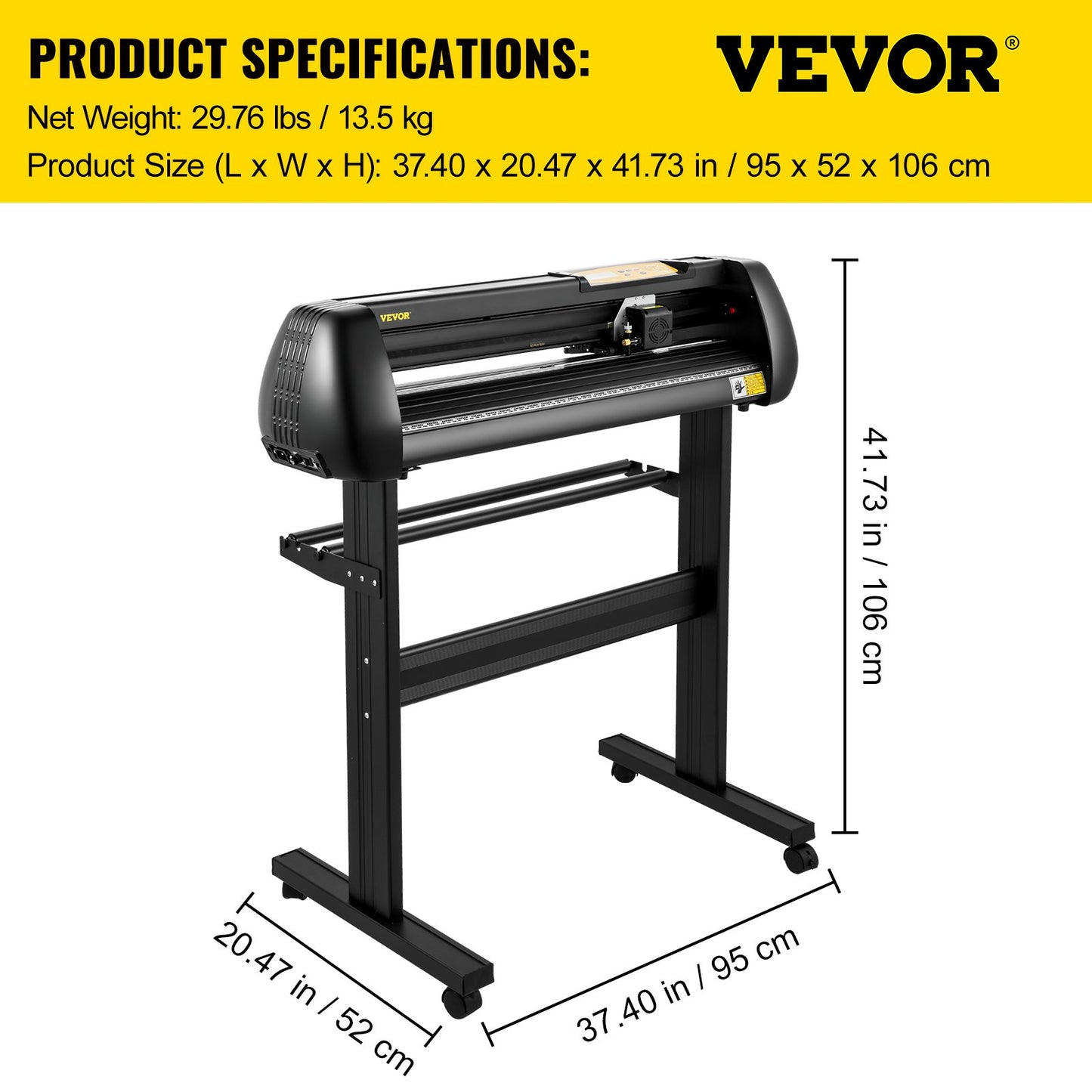Cortadora de Vinil VEVOR 28'' Ajustável com Software SignMaster