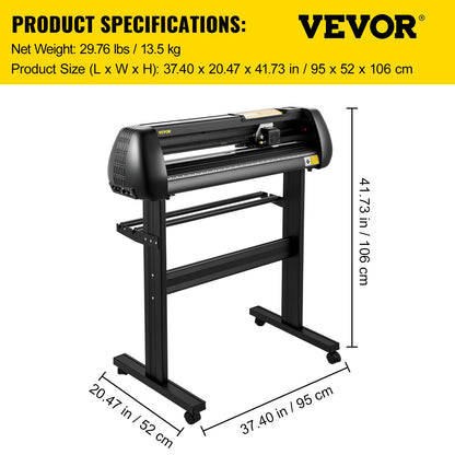 Cortadora de Vinil VEVOR 28'' Ajustável com Software SignMaster