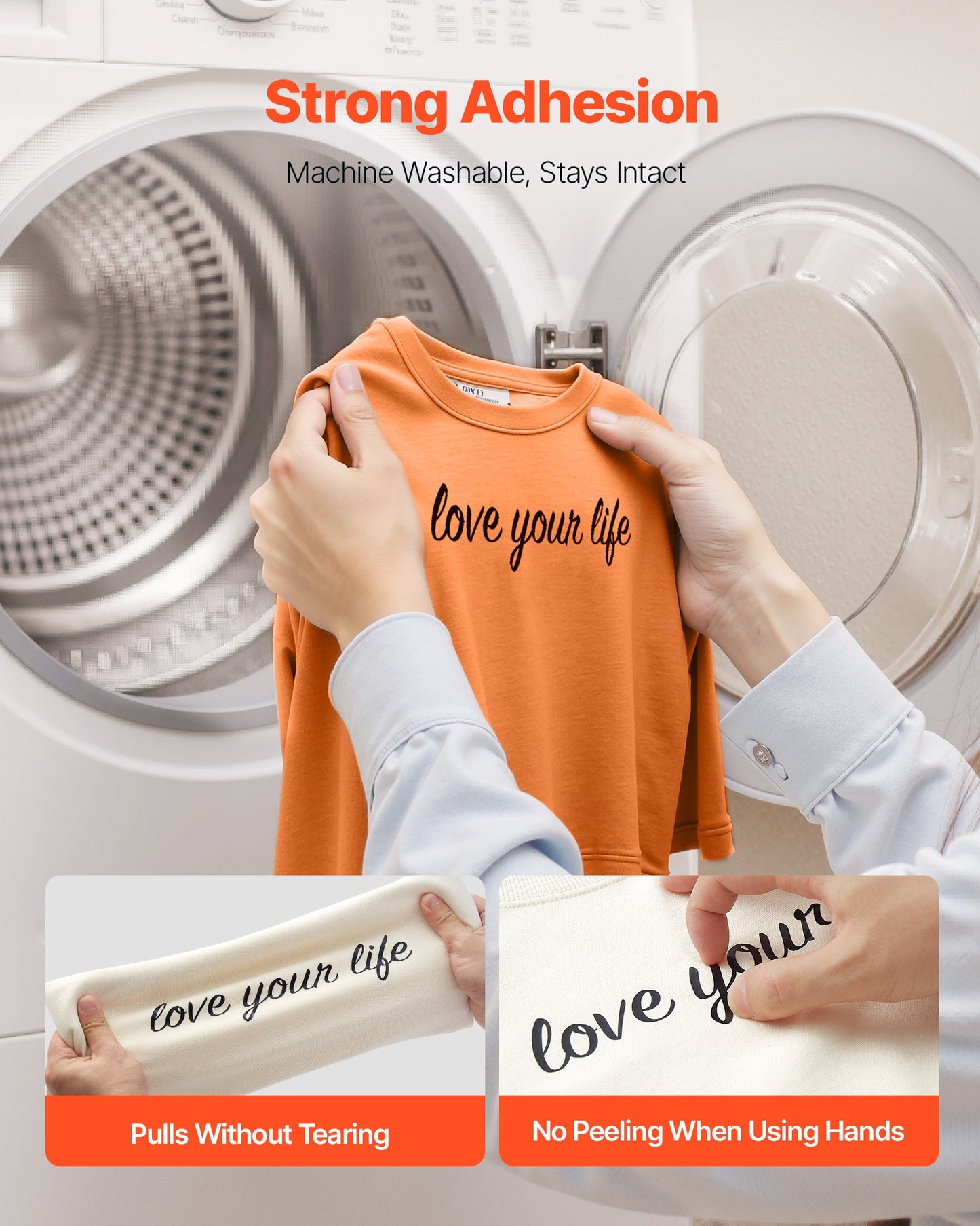 Vinil Transferência Térmica Preto Brilhante VEVOR 305x7260mm