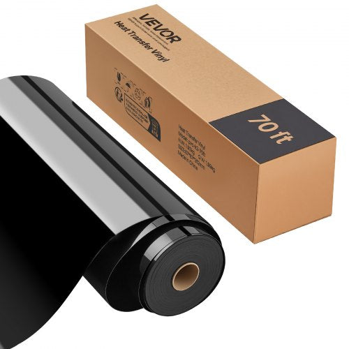 Vinil Transferência Térmica VEVOR Preto Brilhante 304.8x21336mm