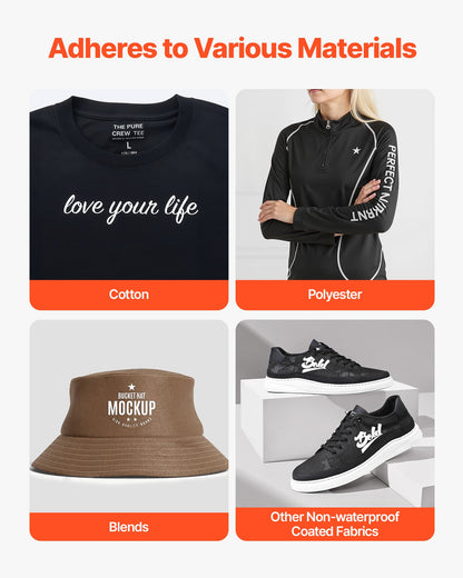 Vinil Transferível VEVOR 80 Peças Multicolor para T-shirts