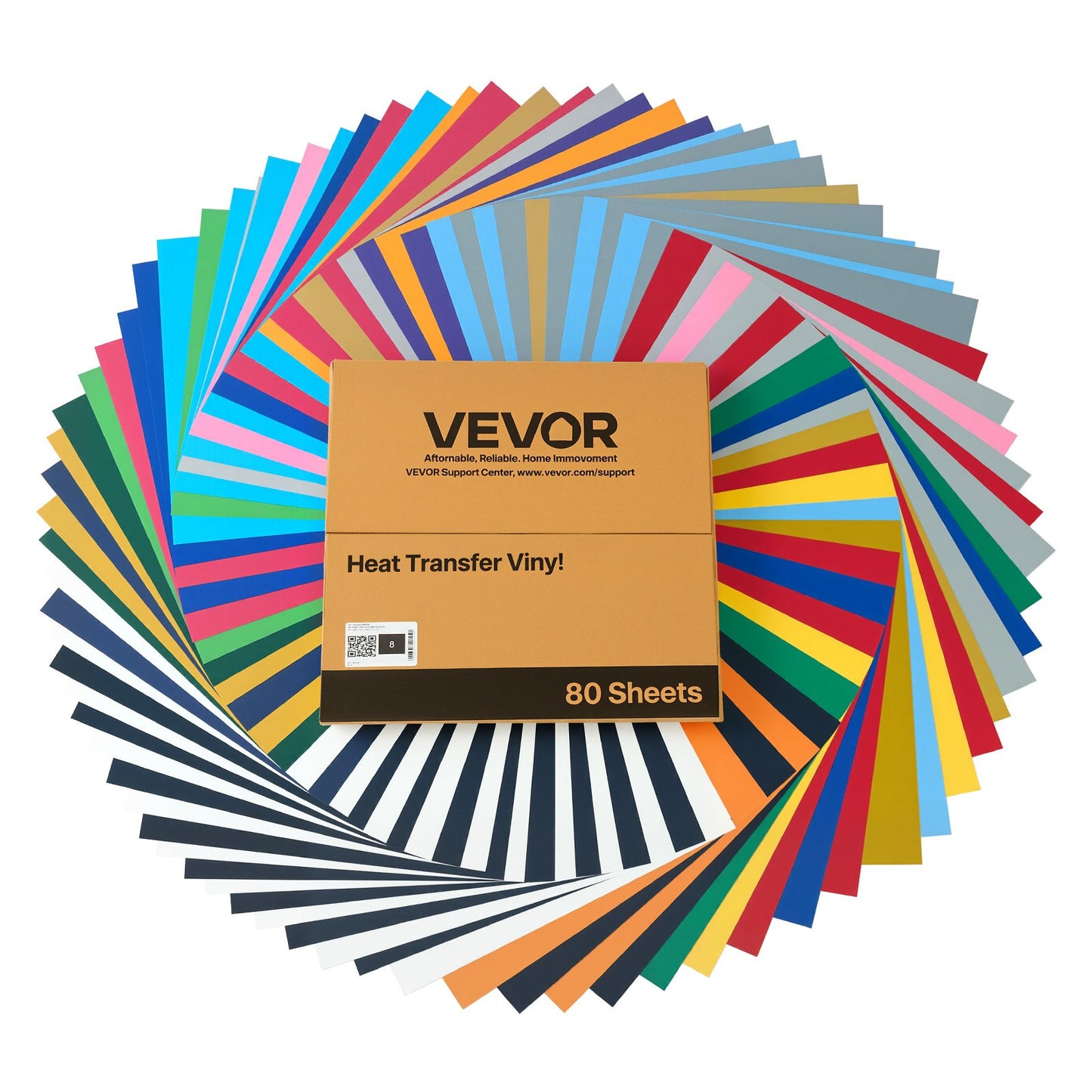Vinil Transferível VEVOR 80 Peças Multicolor para T-shirts