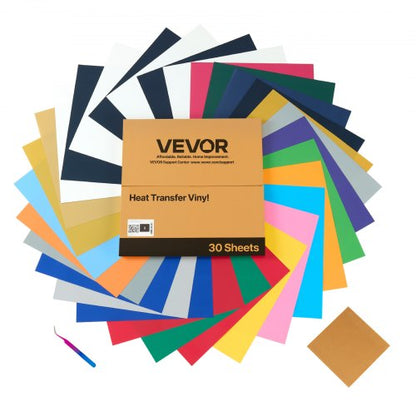 Vinil Transferível VEVOR 30 Peças Multicor para Têxteis