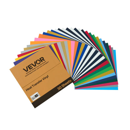 Vinil Transferível VEVOR 30 Peças Multicor para Têxteis