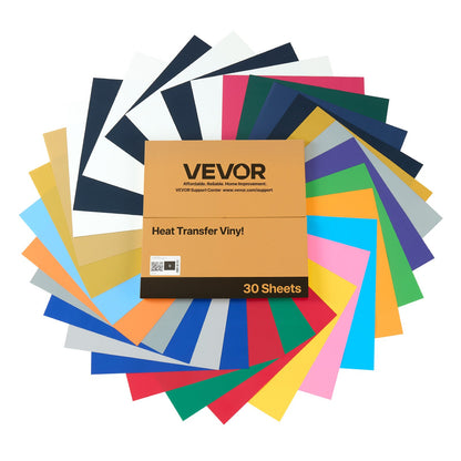 Vinil Transferível VEVOR 30 Peças Multicor para Têxteis