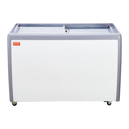Expositor Comercial Gelados VEVOR 370L com Tampa de Vidro Móvel