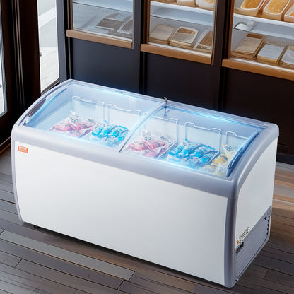 Vitrine Comercial para Gelados VEVOR 460L com Rodas