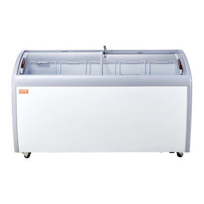 Vitrine Comercial para Gelados VEVOR 460L com Rodas