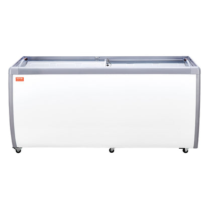 Expositor Comercial de Gelados VEVOR 567L com Tampa de Vidro