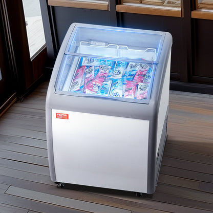 Vitrina Comercial para Gelados VEVOR 154L com Tampa de Vidro