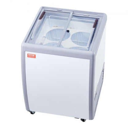 Expositor Comercial de Gelados VEVOR 158L com Tampa de Vidro