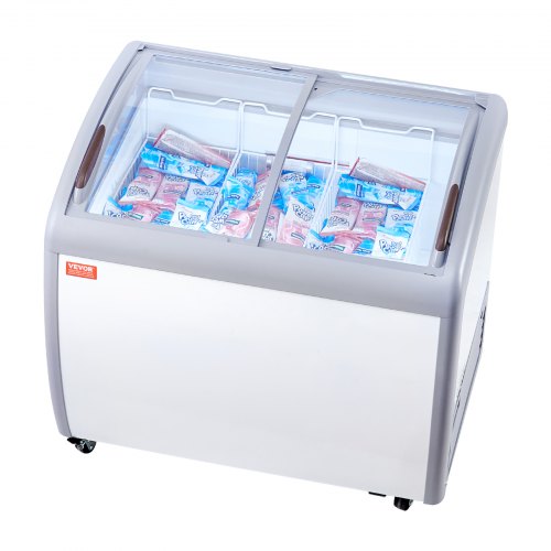 Vitrine Congeladora Comercial 264L com Tampa de Vidro Móvel