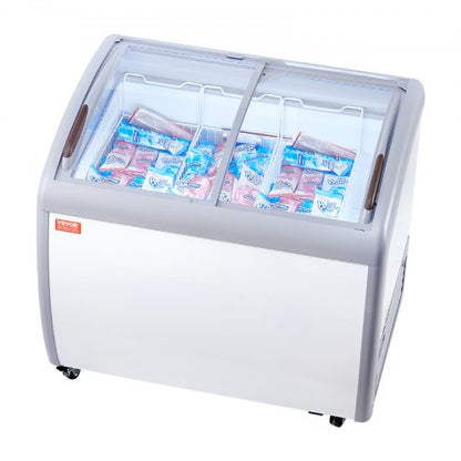 Vitrine Congeladora Comercial 264L com Tampa de Vidro Móvel