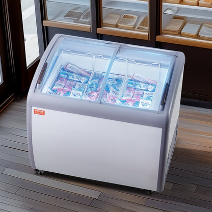 Vitrine Congeladora Comercial 264L com Tampa de Vidro Móvel
