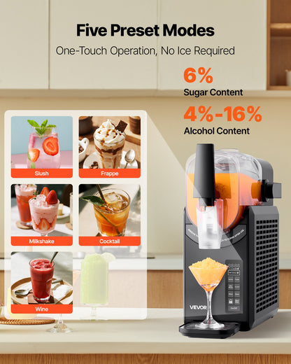 Máquina Slushy VEVOR 2.6L - Bebidas Geladas Sem Gelo