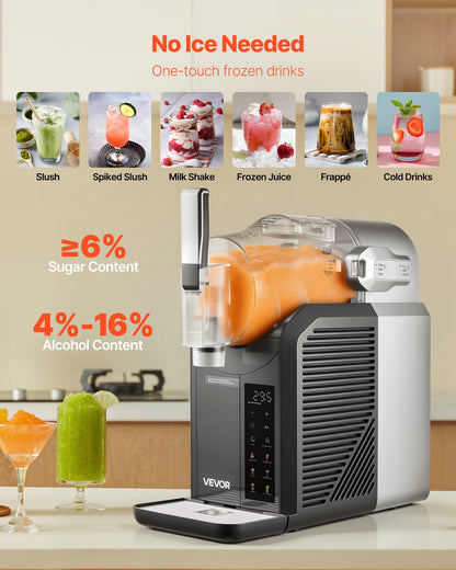Máquina Slushie VEVOR 2L com 6 Programas e Autolimpeza