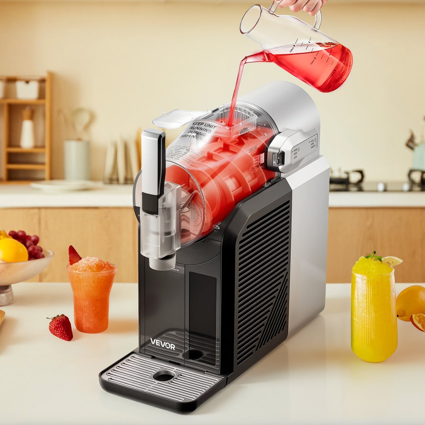 Máquina Slushie VEVOR 2L com 6 Programas e Autolimpeza