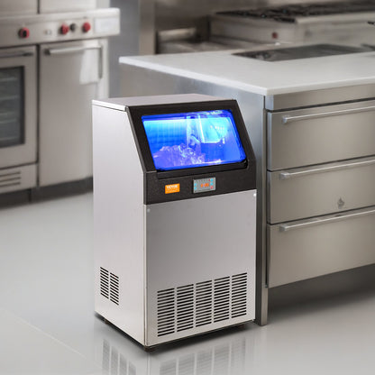 Máquina de Gelo Comercial VEVOR 100lbs/24H Rápida