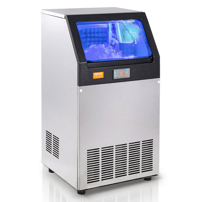 Máquina de Gelo Comercial VEVOR 100lbs/24H Rápida