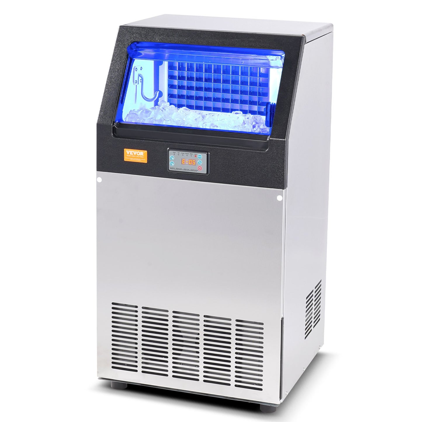 Máquina de Gelo Comercial VEVOR 100lbs/24H Rápida